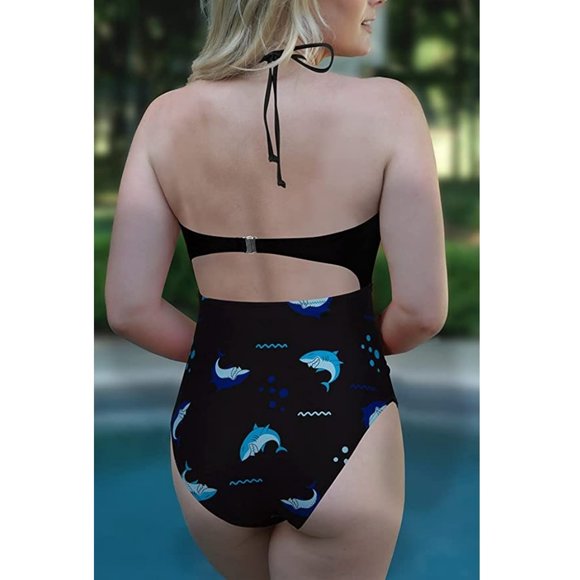 Ruched Twist-Front Cut-Out High-Waisted Monokini - Picture 3 of 13